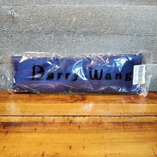 Barry Wang Men's Blue Polyester/Silk Necktie W/Handkerchief & Cufflinks