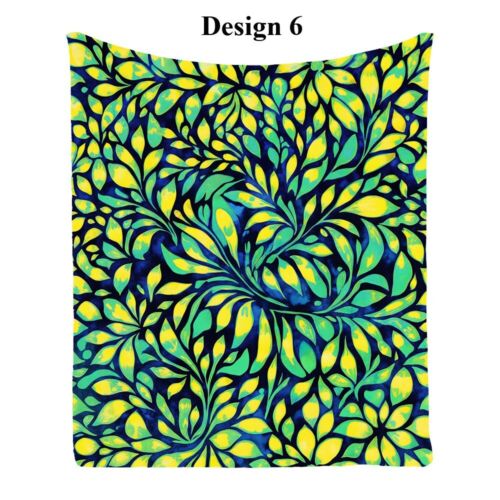 Tie Dye Spirals Flower Geometric Bedspread Throw Blanket Birthday Holiday Gift - Picture 15 of 16