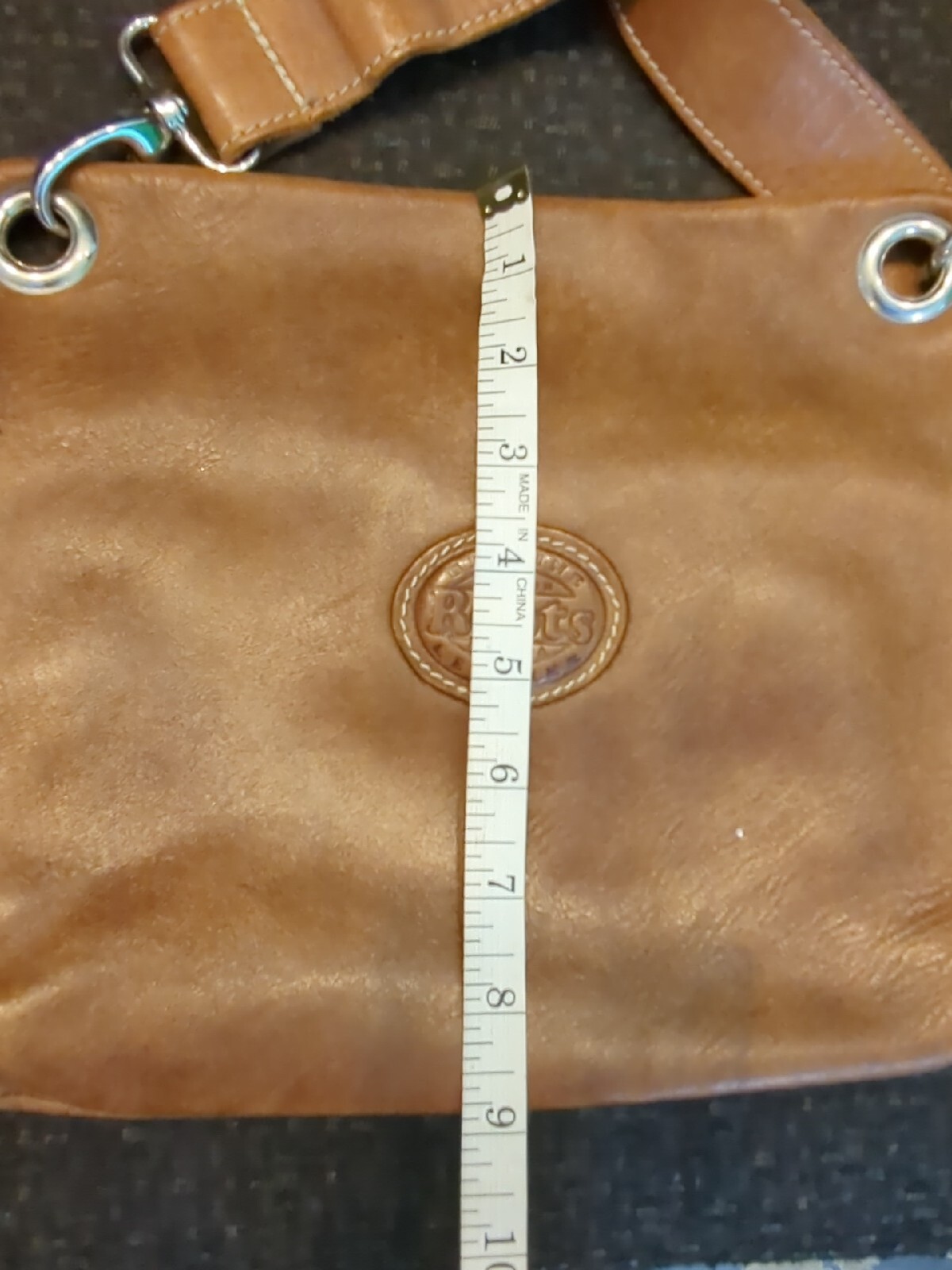 Roots French Flag Tribe Leather Village Crossbody Mes… Gem