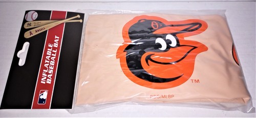 Bate de béisbol inflable BALTIMORE ORIOLES - Logo del equipo MLB - Nuevo en paquete - Imagen 1 de 4