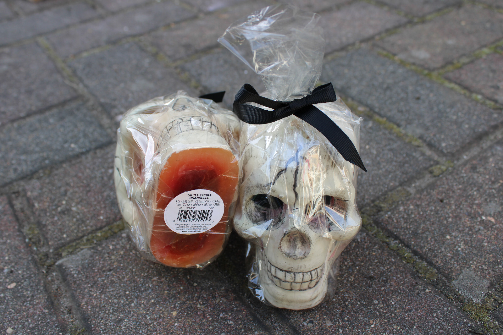 duft kerze totenkopf 2er set skelett halloween gothic tod horror grusel blut