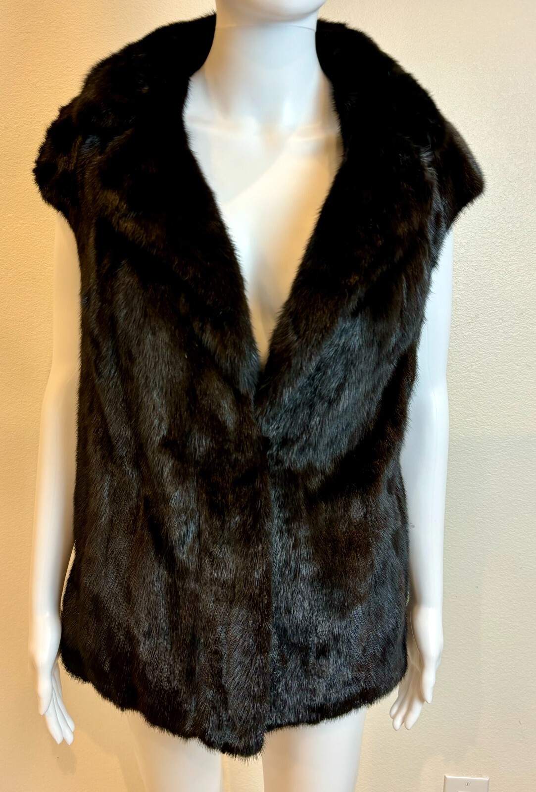 Sakowitz Furs-Houston, Tx- Black Mink Vest Women's