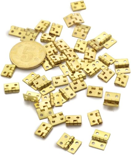 50 Stück Scharniere Mini Miniatur Scharniere Scharniere Klappbar Klein Modell... - Bild 5 von 8