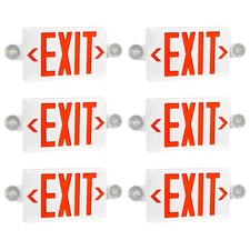 Red LED Exit Sign & Emergency Light – Dual LED Lamp UL-94 Fire Resistance light