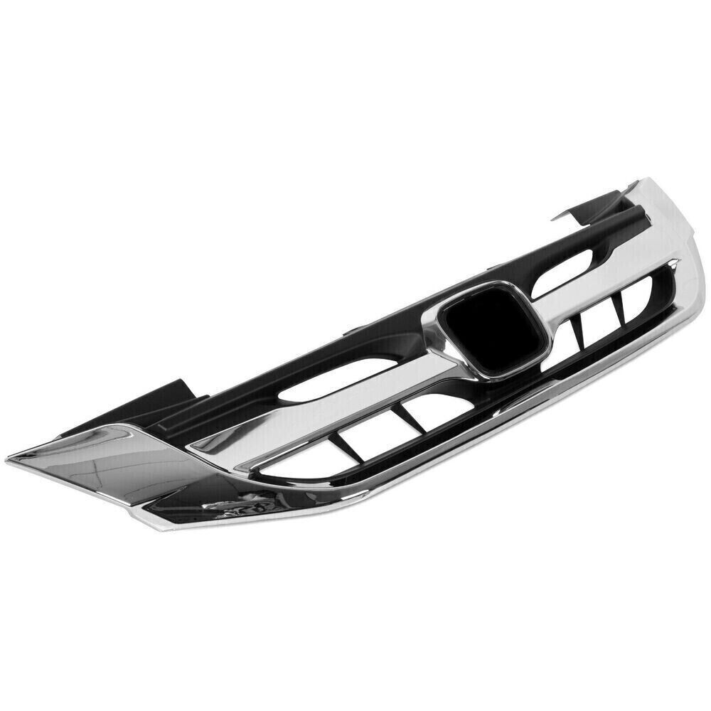 Chrome JDM Mod Style Front Hood Grille Grill Fit 13-15 9th Honda Accord 4 Door