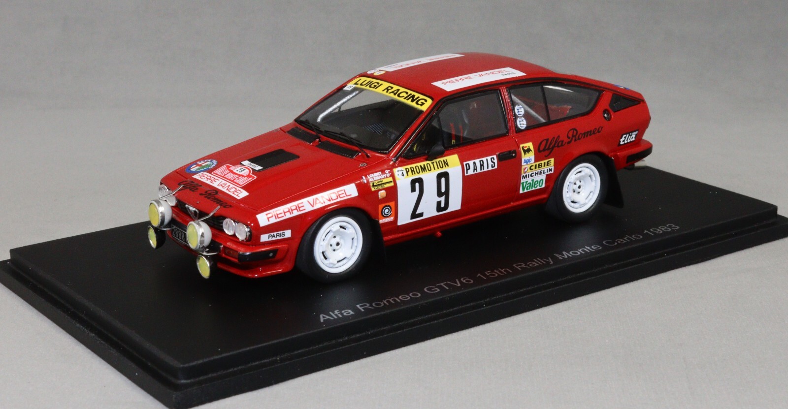 Spark Alfa Romeo Alfetta GTV6 Monte Carlo Rally 1983 Loubert & Toutafond S9354