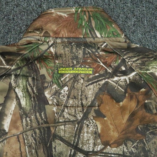 Under Armour Pullover Mens Small Brown Camo Fleece Quarter Zip Scent Control - Picture 7 of 11