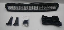 Jeep Yj Xj Totron 20 Cree Double Row Curved Led Light Bar Harness Kitbc120x