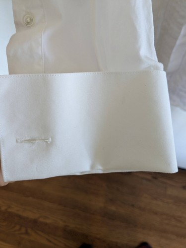 Brooks Brothers Tuxedo Shirt 16 33 French Cuff Pleated Long Sleeve Spread Collar - Picture 5 of 12
