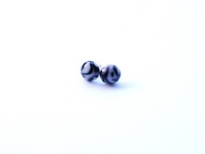 Ohrstecker Zebra 10 mm - Handarbeit - Fusing Glas/Sterlingsilber