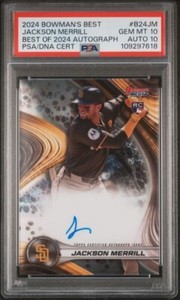 2024 Bowman's Best - Jackson Merrill Auto PSA GM10 AUTO 10