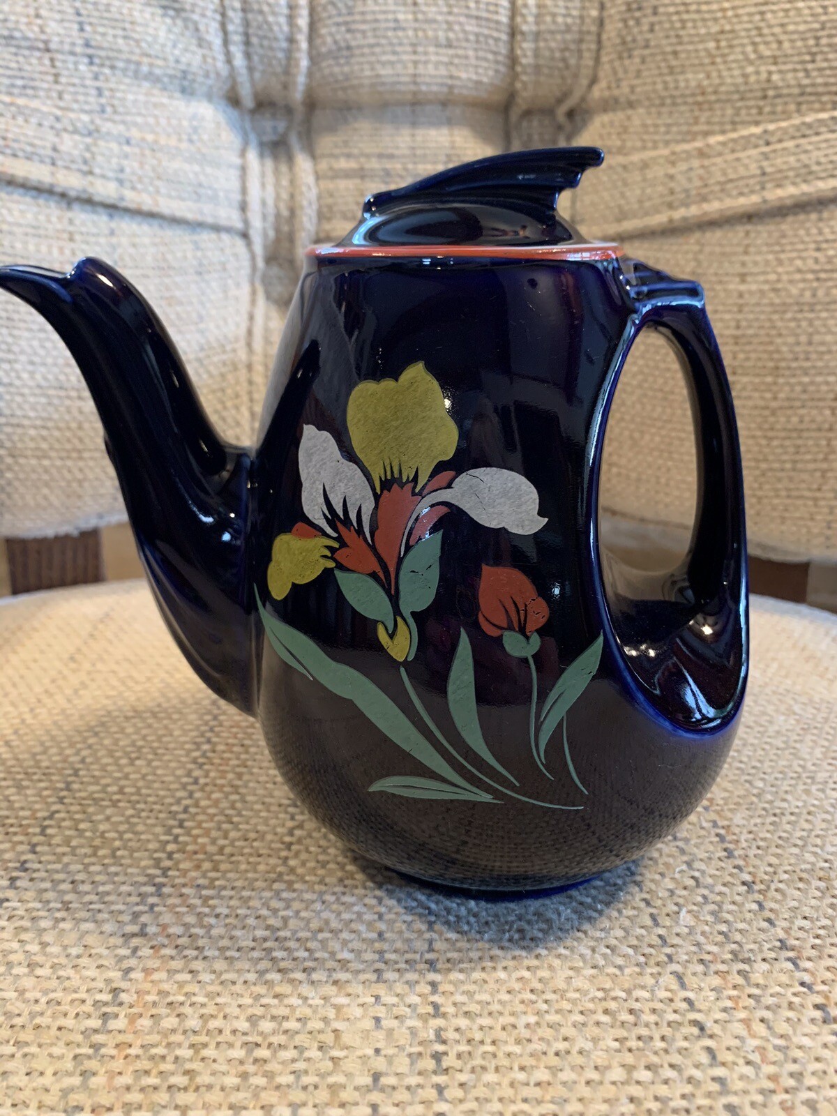 Vintage 1930s Hall China Blue Blossom SUNDIAL TEAPOT Excellent Condition eBay