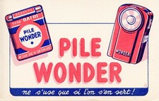 BUVARD / PUBLICITAIRE // PILE // WONDER