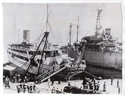 1952 King Farouk Royal Egyptian Yacht Mahroussa in Naples Italy News Wirephoto