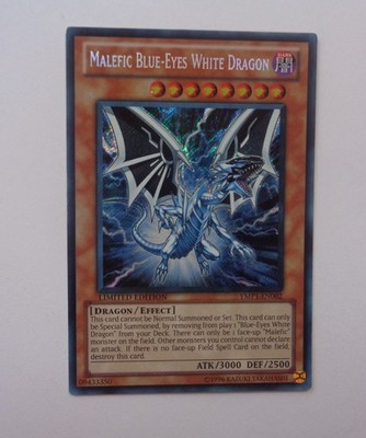Malefic Blue-Eyes White Dragon YMP1-EN002 (Secret Rare, Limited, Played / MP)