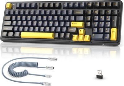 MAMBASNAKE Attack Shark X98 Wireless Mechanical Keyboard with Numpad,Gasket M...