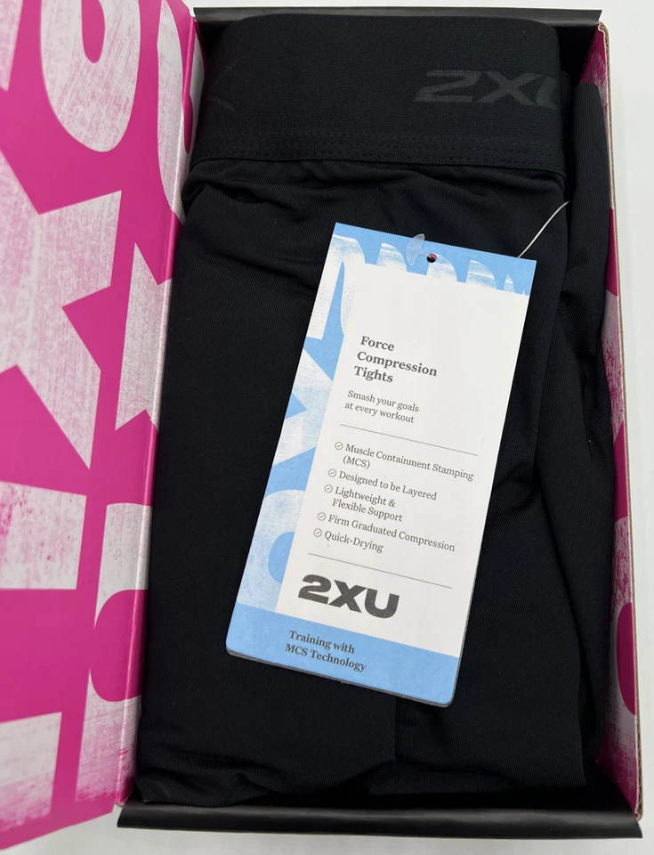 2XU Men’s Force Compression Tights Black/Nero Large MCS Technology - Image 3 of 3