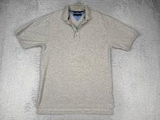 Tommy Hilfiger Polo Shirt Men Medium Gray 100 Cotton Short Sleeve Golf READ