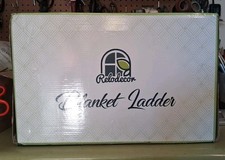 Relodecon 6 Ft Wooden Blanket Ladder Light Brown/textured Look. New