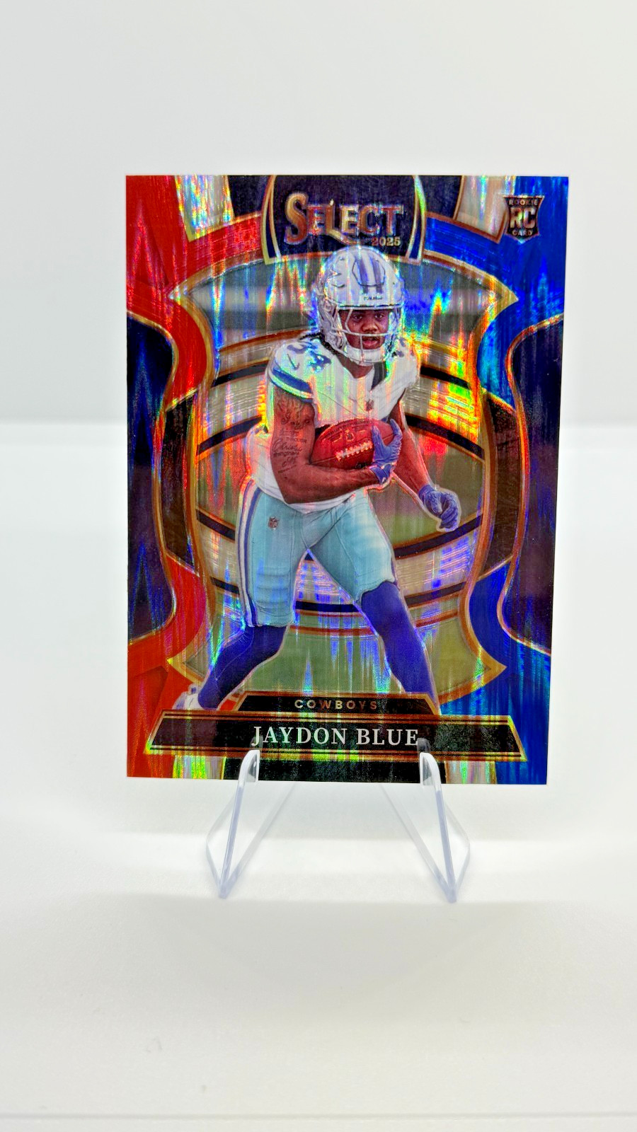 2025 Panini Select - Concourse Jaydon Blue #96 Red & Blue Shock Prizm (RC)