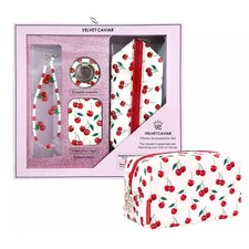 Velvet Caviar Cherry Phone Accessories Set MagSafe Compatible Ring Pouch Strap