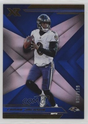 2019 Panini XR Blue 90/199 Lamar Jackson #20 4f5