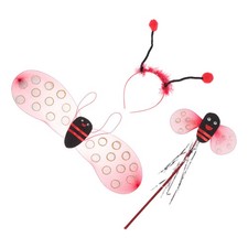 1 Set Bee Costume Set with Headband and Wand Halloween Cosplay Derss Up for Kids