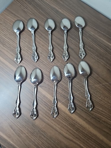 10 Oneida Michelangelo Stainless Steel TableSpoons Lot Of 10 - Picture 7 of 11
