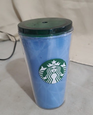 Starbucks Coffee Travel Mug Blue Vingette Tumbler 16oz 