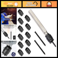 14-Pack Double-Sided Spot Weld Cutter Set, 3/8" HSS Drill Bits for Metal Holes