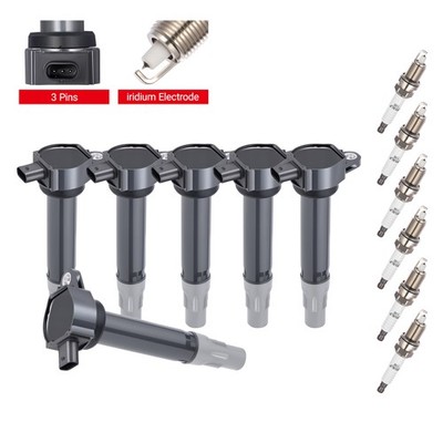 For 2007-2012 Lincoln MKZ 3.5L V6 6Pcs Ignition Coils & Spark plugs UF502