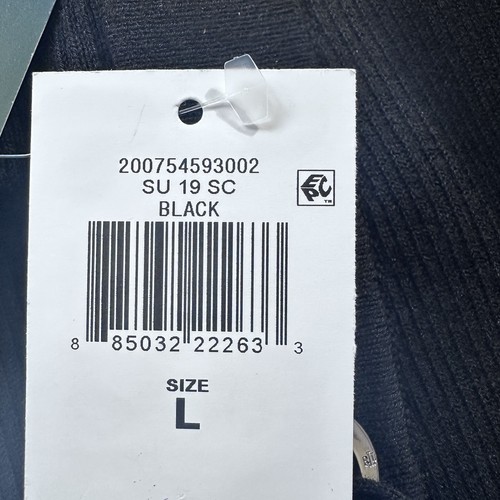 Camicia donna Ralph Lauren nera in maglia stringata scollo a V taglia grande cotone nylon - Foto 8 di 14