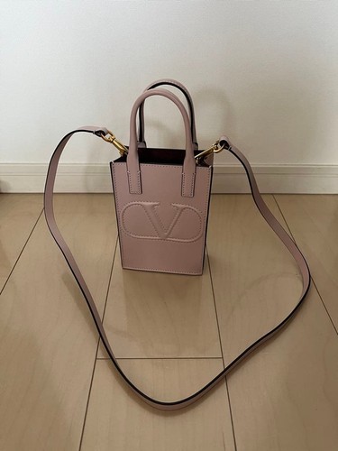 VALENTINO GARAVANI Women Square Hand Shoulder Bag 2Way Pink Gold from japan