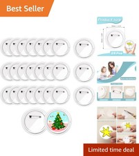 Customizable 2.3 Inch Clear Acrylic Button Pins - Set of 25 for DIY Projects