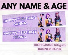 2x PERSONALISED KPOP BIRTHDAY BANNER ANY NAME DEMON HUNTERS PARTY BANNERS