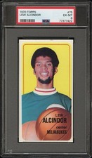 Lew Alcindor 1970  Topps PSA 6 EX-MT #75 Milwaukee Bucks Kareem Abdul-Jabbar