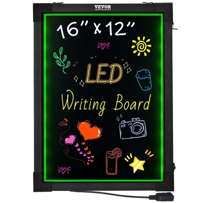 16x12in Bright Message Board, Illuminated LED Notepad with Neon Style & Remote