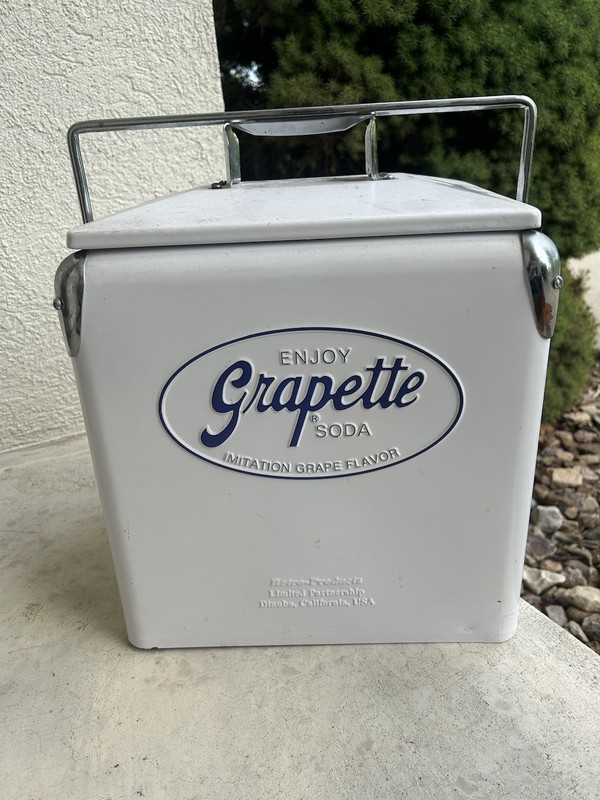 Grapette Soda Embossed Metal Airline Cooler Limited Edition Retro Production