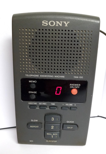Sony TAM-100 Telephone 3-Mailbox Digital Answering Machine (WORKING)