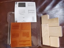 craft scrapbook stamps wood and rubber NEW Date / Month 6 
