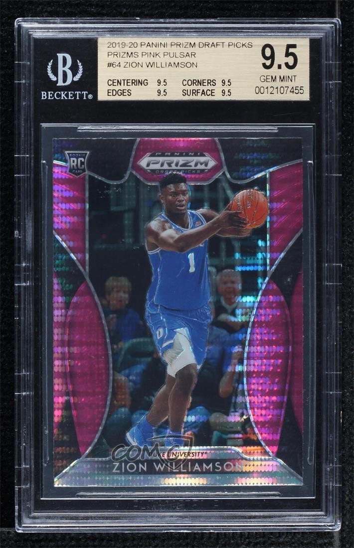 2019 Panini Prizm Draft Picks Pink Pulsar Zion Williamson BGS 9.5 Rookie RC v7j