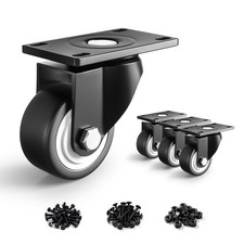 Caster Wheels, 2.5 Inch Heavy Duty Casters Set of 4, Load 1000lbs Industrial ...
