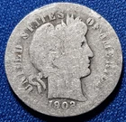 A 1902 S Barber Silver Dime Rare Semi-Key BOLD Date & MINT MARK
