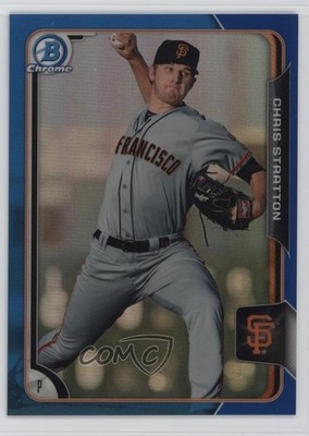 2015 Bowman Chrome Prospects Blue Refractor /150 Chris Stratton #BCP54 hg6