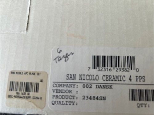 NIB 6 Vintage Dansk San Nicolo Ceramic Blue Yellow Floral Coffee Mugs Cups - Picture 10 of 11