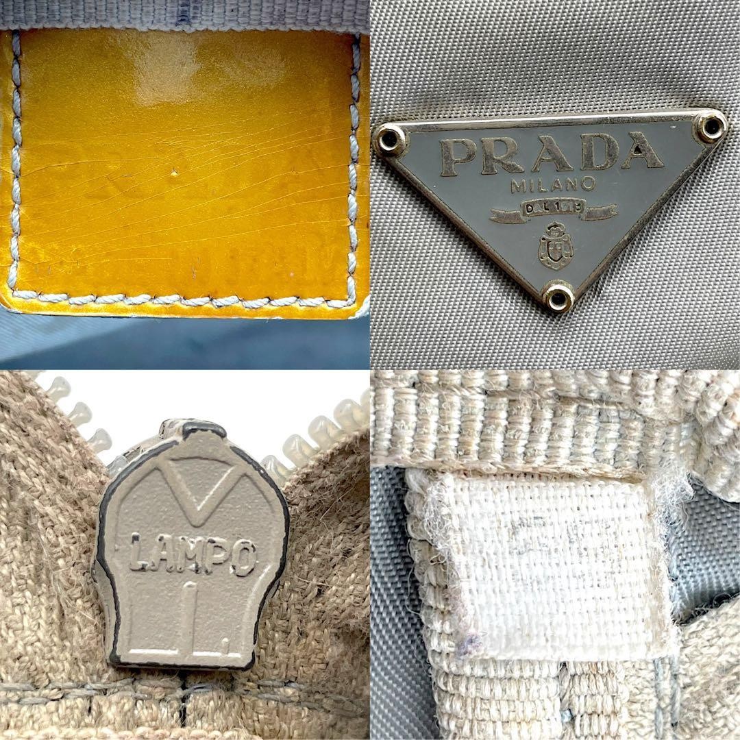 PRADA Prada Pouch Gray Nylon Triangular Plate Gray - image 10