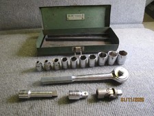 Vintage Sk Tools Metric 14pc 38 Dr Socket Set W Box