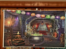 Halloween Skull, Witches Cauldron Backdrop
