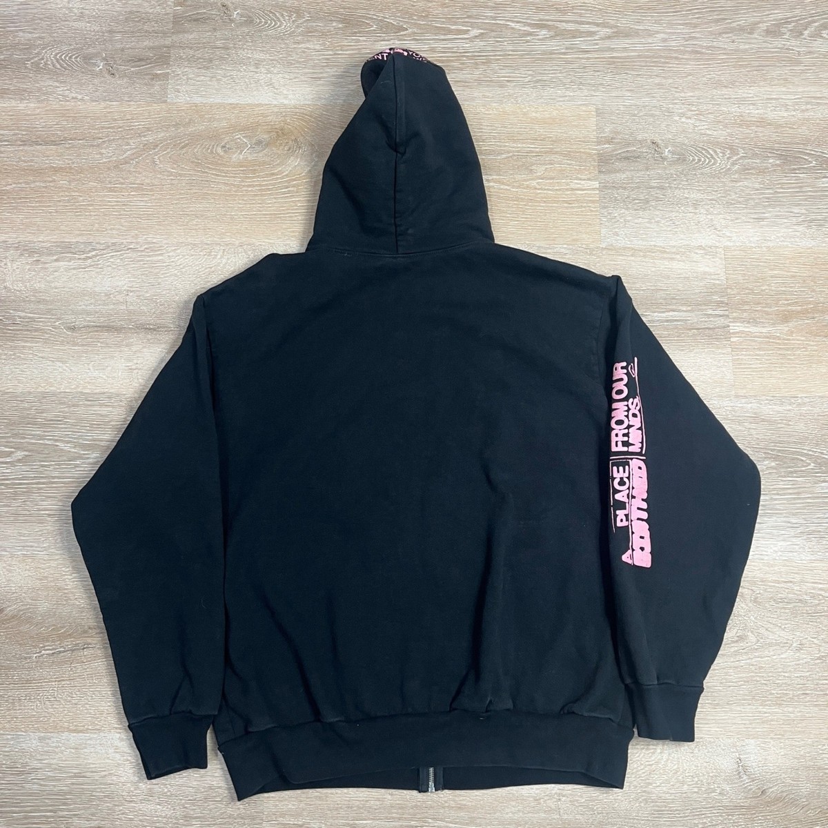 Cactus Jack Travis Scott Fragment Sunrise Zip Up Hoodie Black Pink