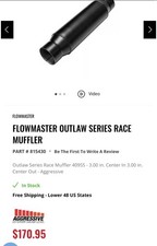 Outlaw 409 Exhaust Muffler Ss Round Race Black Exhaust Muffler 3 Center Id 3